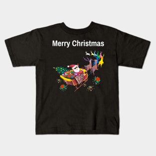 Santa is coming on Christmas Kids T-Shirt